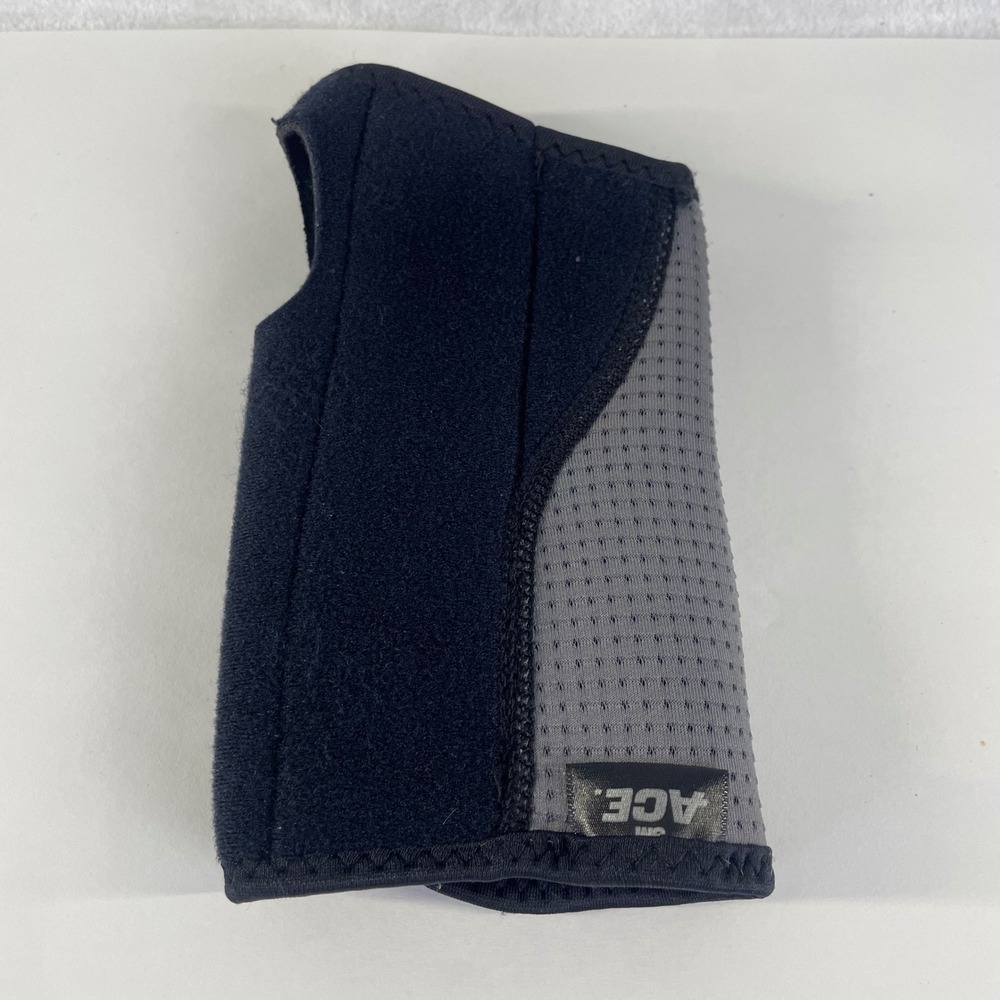 ACE Brand Adjustable Wrist Brace Support Black Gray Breathable Mesh One Size
